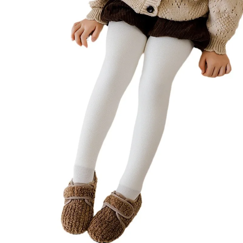 Winter-Thermo-gefütterte, verdickte Strumpfhose für Mädchen – einfarbige Thermo-Strumpfhose für Kinder, stilvolle, vielseitige Weihnachtsausflug-Strumpfhose