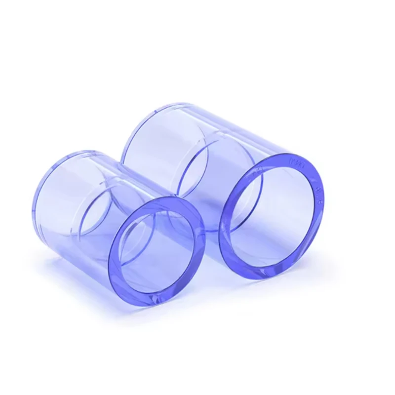 1개 투명 블루 UPVC 직결 커넥터 ID 20~110mm 정원 관개 연결 부품 수족관 물 파이프 어댑터
