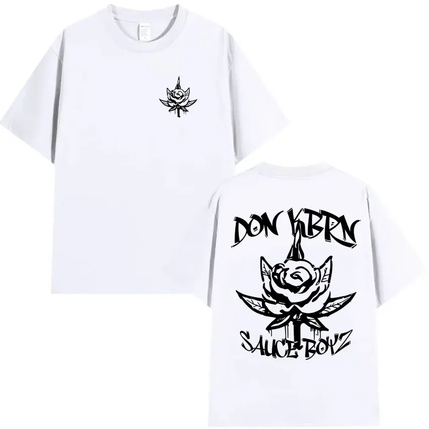 เสื้อยืดแร็ปเปอร์ Eladio Carrion อัลบั้มสุดฮิตปี 2025 พิมพ์ลายสองด้าน เสื้อยืดผู้ชายฮิปฮอปฤดูร้อน คุณภาพสูง เสื้อยืดทรงหลวมโอเวอร์ไซส์