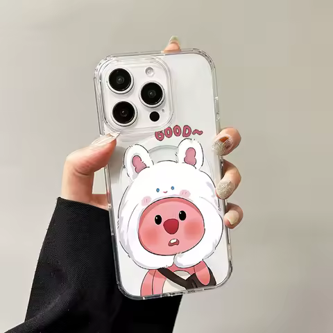 Lovely Loopy Magnetic Case for Samsung Galaxy S25 Edge S24 S23 S22 S21 Ultra Plus FE A56 A55 A54 A36 A35 A26 A16 A15 Hard Cover