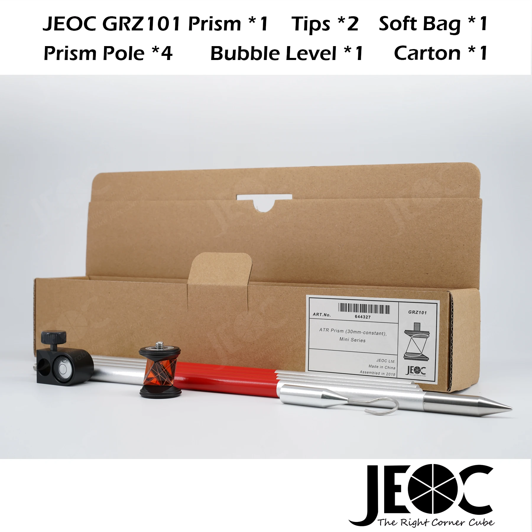 Jeoc Grz101 Novo Mini Prisma de 360 Graus para Leica Atr Acessórios para Estação Total Topografia Levantamento tipo Suíço