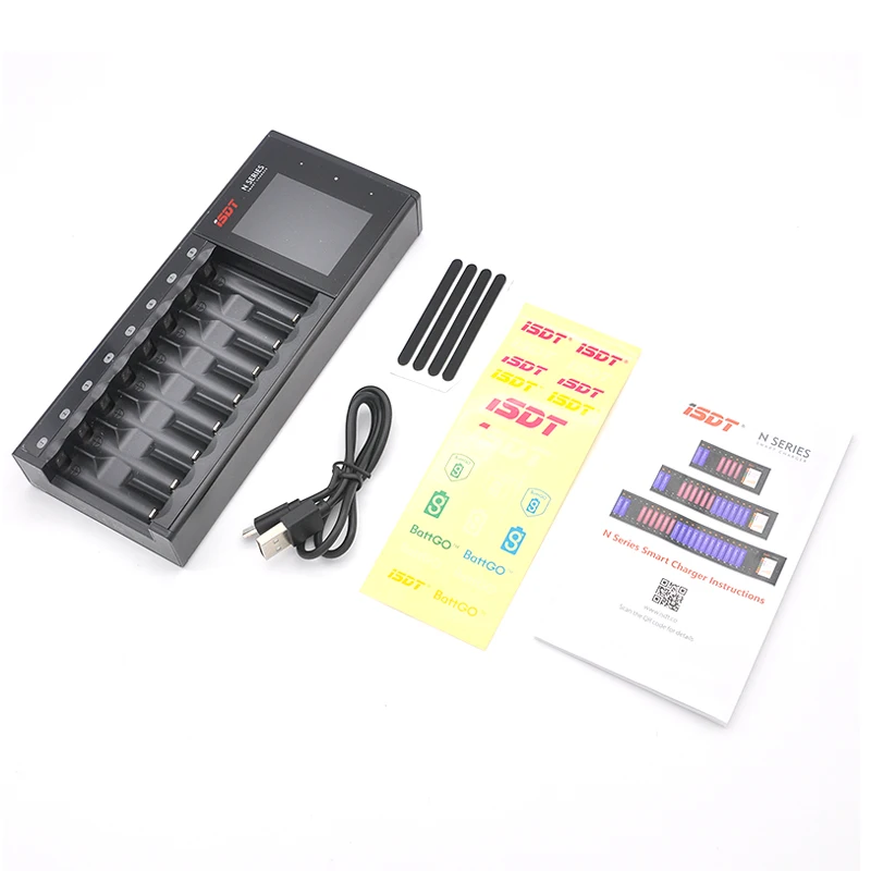 ISDT N8 N16 N24 AA AAA DC Smart Quick Battery Charger For Li-lon LiHv Ni-MH Ni-Cd LiFePO4 Battery