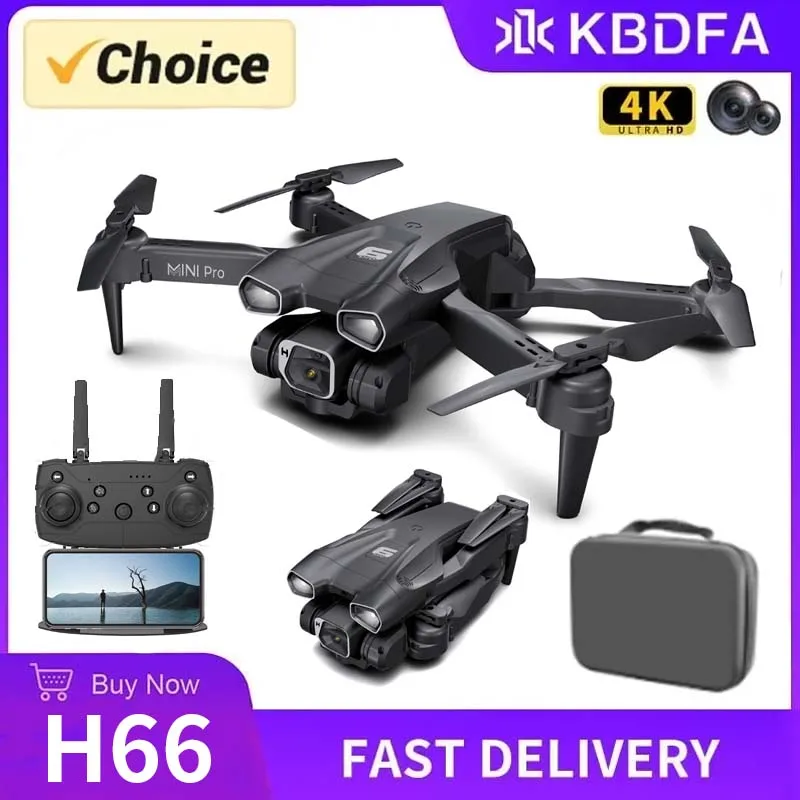 

KBDFA H66 Mini Drone HD Camera Aerial Photograph Quadcopter 2.4G Professional Optical Flow RC Helicopter Folding Dron Toy Gifts
