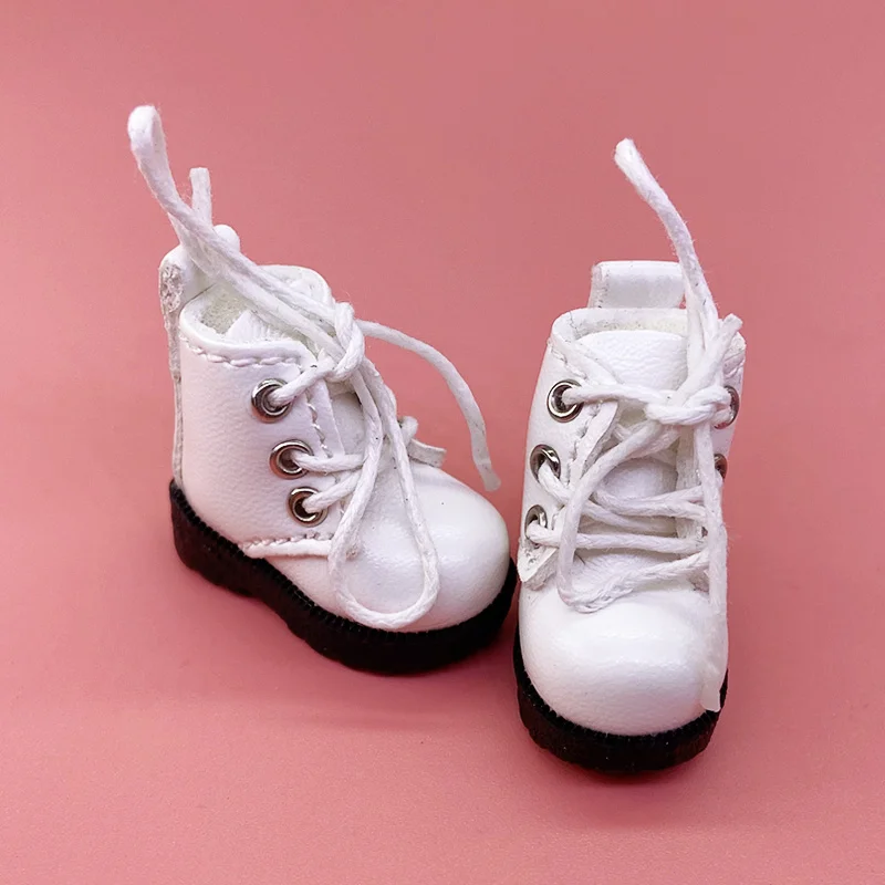 Tilda 3.2cm Doll Boots for Blythe Azone Doll Toy,1/8 Mini Lovely Leather Dots Gym Shoes for BJD Dolls Boot Shoes Accessories