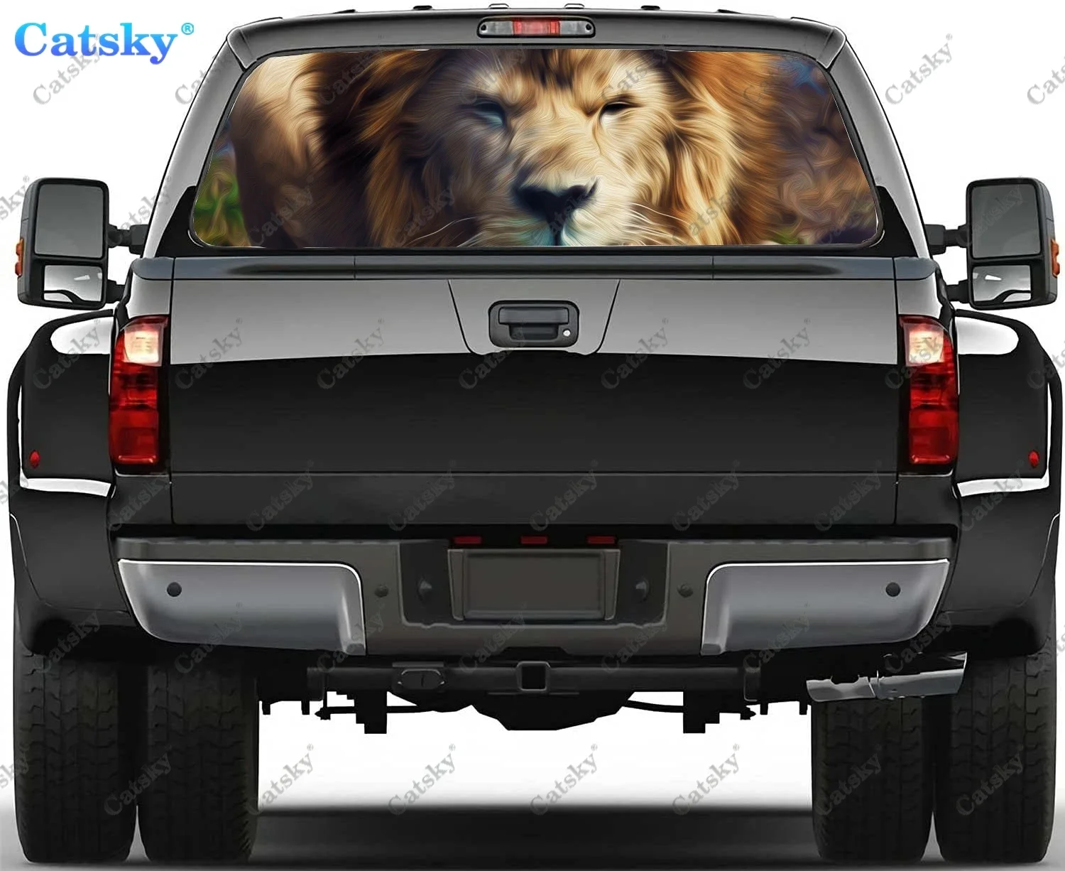 Lion Rear Window Automotive Decals and Graphics Rear Window Decals for Trucks, Car Window Decal Sticker Vinyl