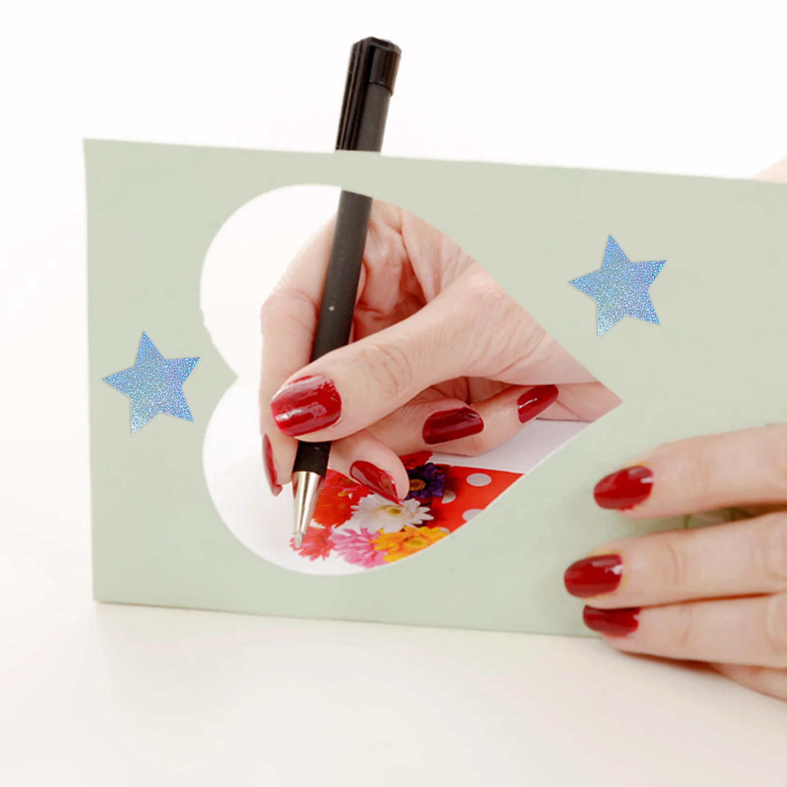 

Star DIY Sticker Roll Scrapbook Background Diary Decoration Holographic Colored Decals Gift Wrapping Holographic Stickers