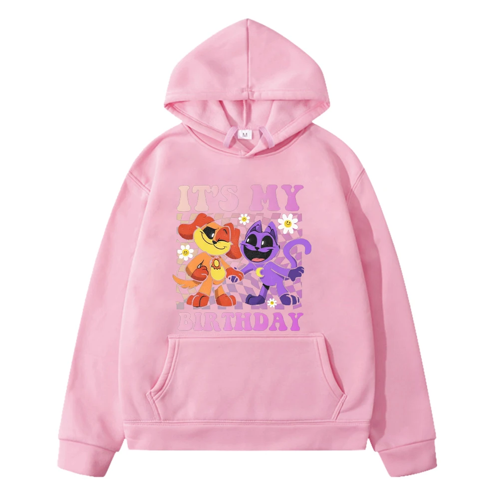 

Smiling Critters Autumn winter hoodies Fleece Sweatshirt Cartoon boy Pullover jacket anime hoodie y2k sudadera kids clothes girl