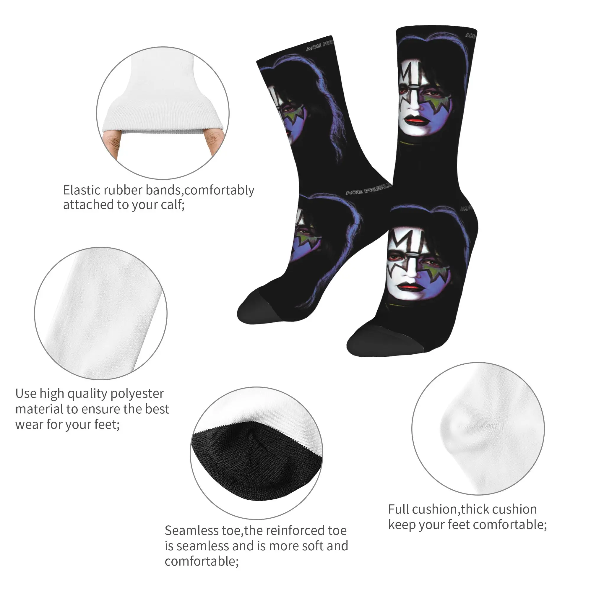 قبلة 1978 مزق الآس فريلي جوارب تصميم موضة الجوارب الشتاء المضادة للانزلاق الجوارب للجنسين الرجال سكيت جوارب عالية الجودة #6