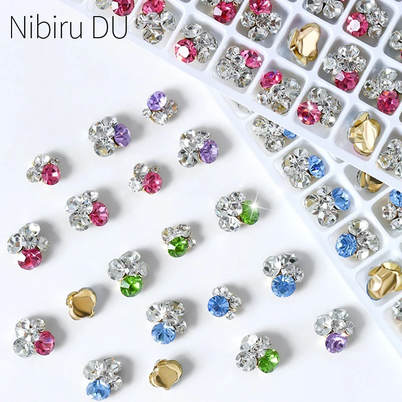 

10 шт., прозрачные кристаллы для украшения ногтей