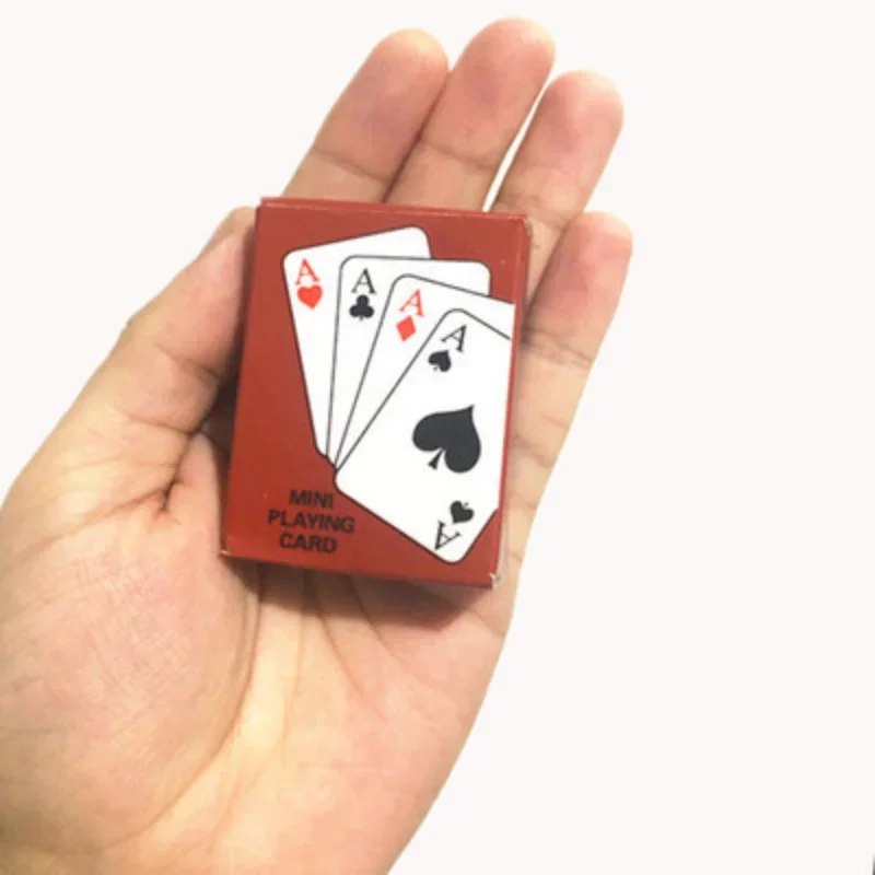 Cute Mini Game Poker Mini Portable House Playing Cards Doll Accessories Home Decoration Small Party Board Game Poker Cards Games