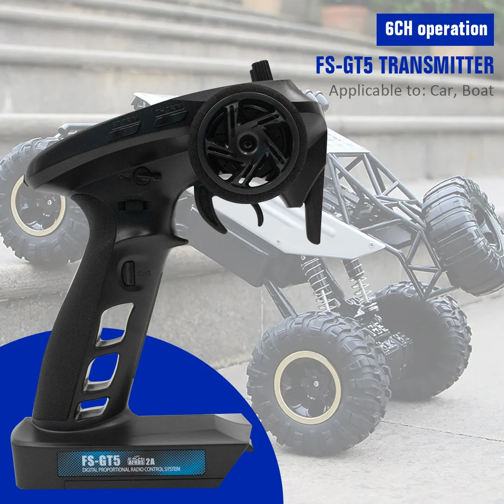FlySky 2.4GHz 6CH Transmitter Controller Remote Control with FS-BS6 Receiver Kits for RC Model Car Crawler Boat Vehicle Parts
