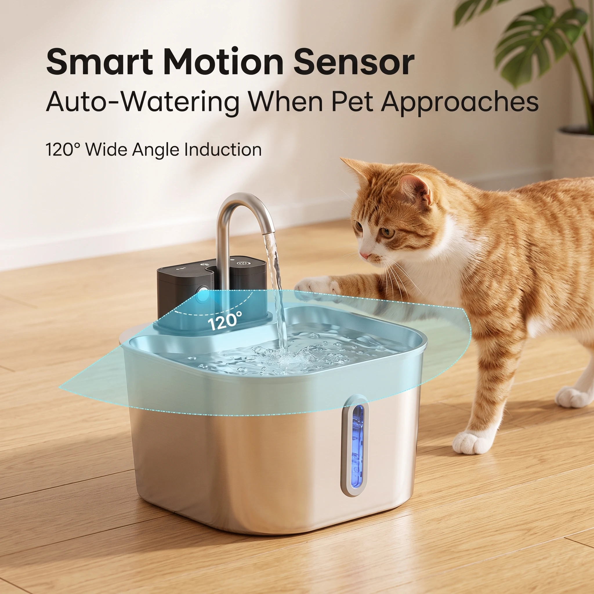 Home Smart Kettle - 2.2L Wireless Recharging Sensor Stainless Steel
