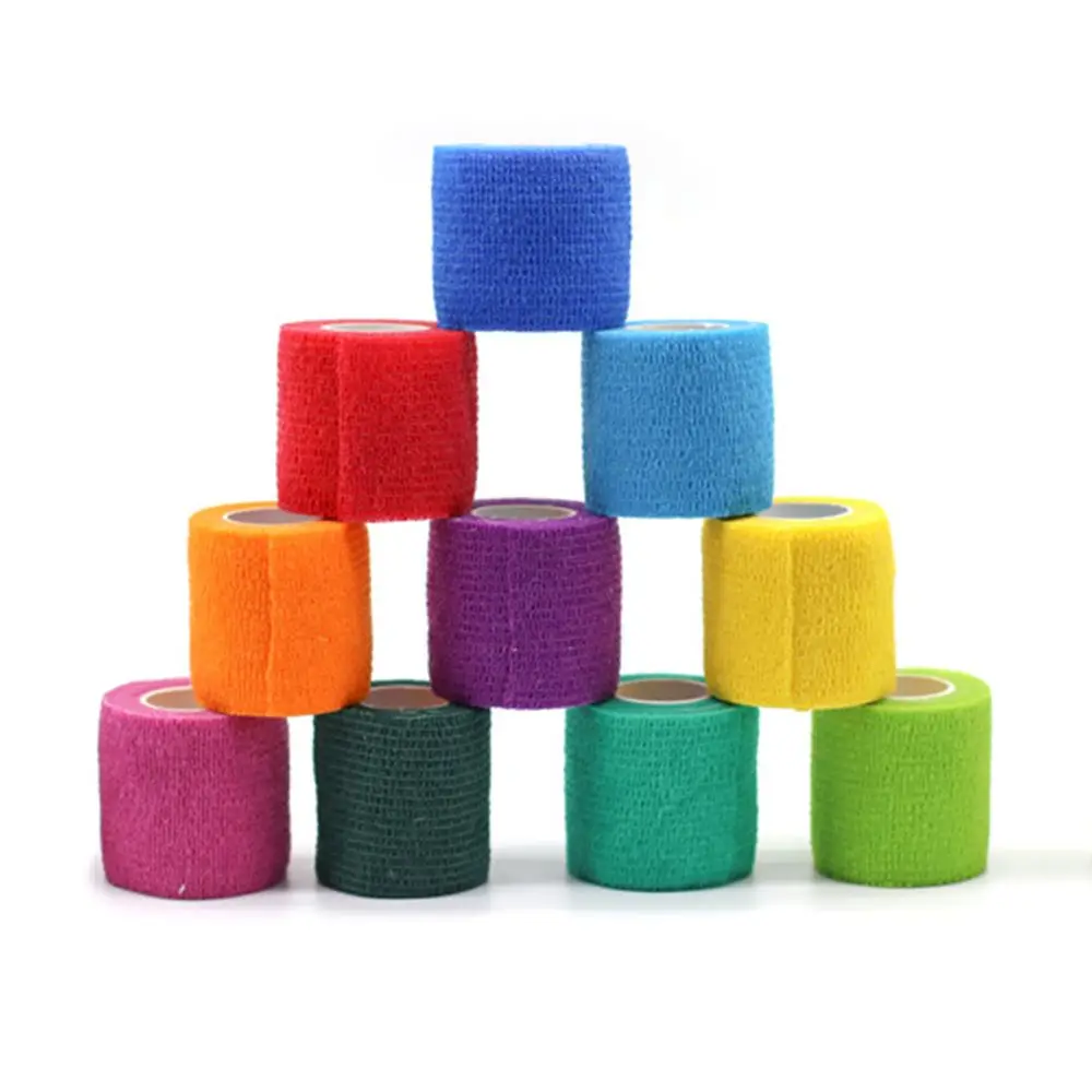 غير المنسوجة ضمادة مرنة دعم منصات الرياضة التفاف الشريط الذاتي ضمادة لاصقة المتاح الوشم ضمادة غطاء مقبض الوشم التفاف #2