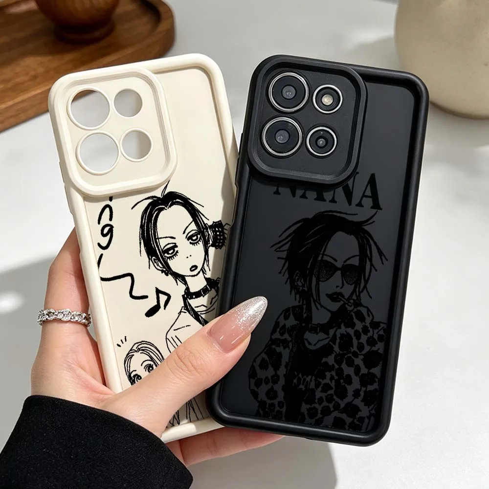 Coque de téléphone populaire Anime NANA pour Motorola Moto G86 G85 G75 G56 G06 Edge 70 60 50 Fusion Eye Ladder en silicone