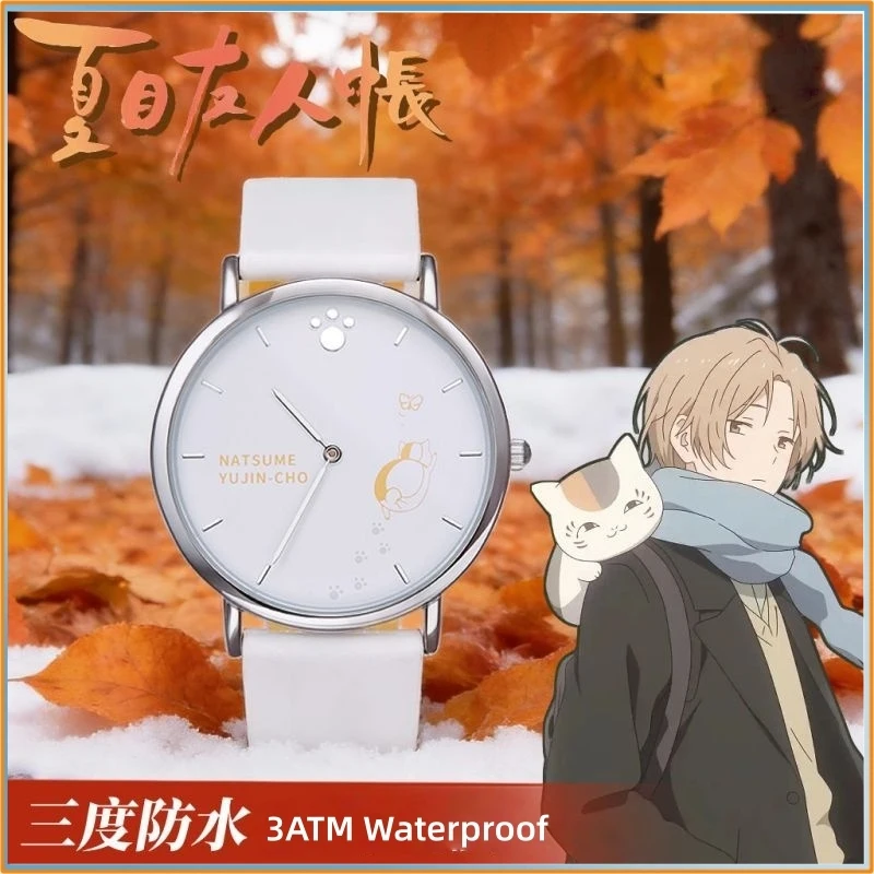 

Genuine Lucky Stone Natsume'S Book Of Friends Nyanko-Sensei Kawaii Student Quartz Watch Anime Goods Toy Gift