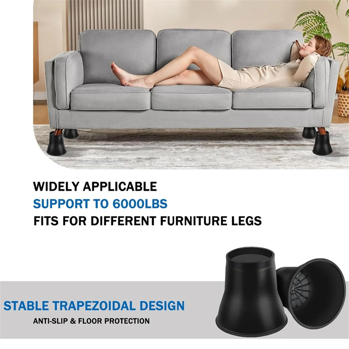 【Último peso!】Piso do sofá aumenta os pés das almofadas