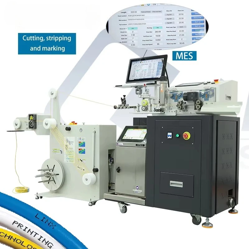 EW-3385 Automatic Wire Cutting & Stripping Machine with Ink Marking Smart Control 3000-8000pcs/h Capacity 220V/110V Power Supply