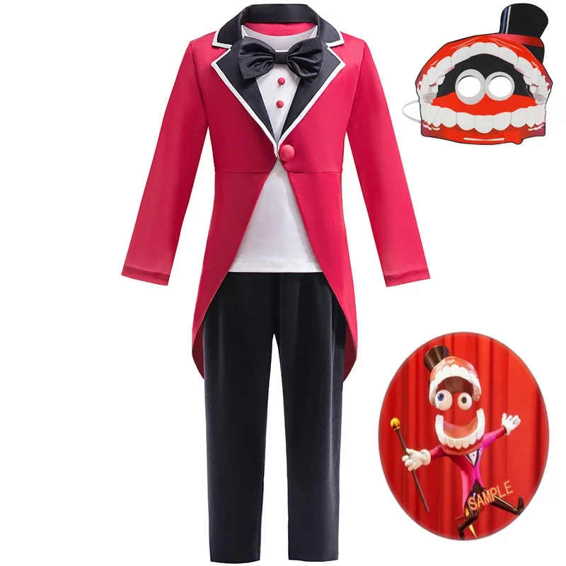 New Children's Tee-Piece Set Cosplay Magic Circus Performance Clothing Cotton 00% Kids' Formal Wear Circus Theme