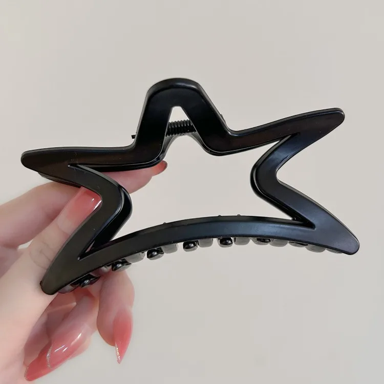 Vintage Hollowed Irregular Star big Hair Grab Claw Hairpin for Women Girls Korean Simple Pentagram HairClip Headwear Accessories