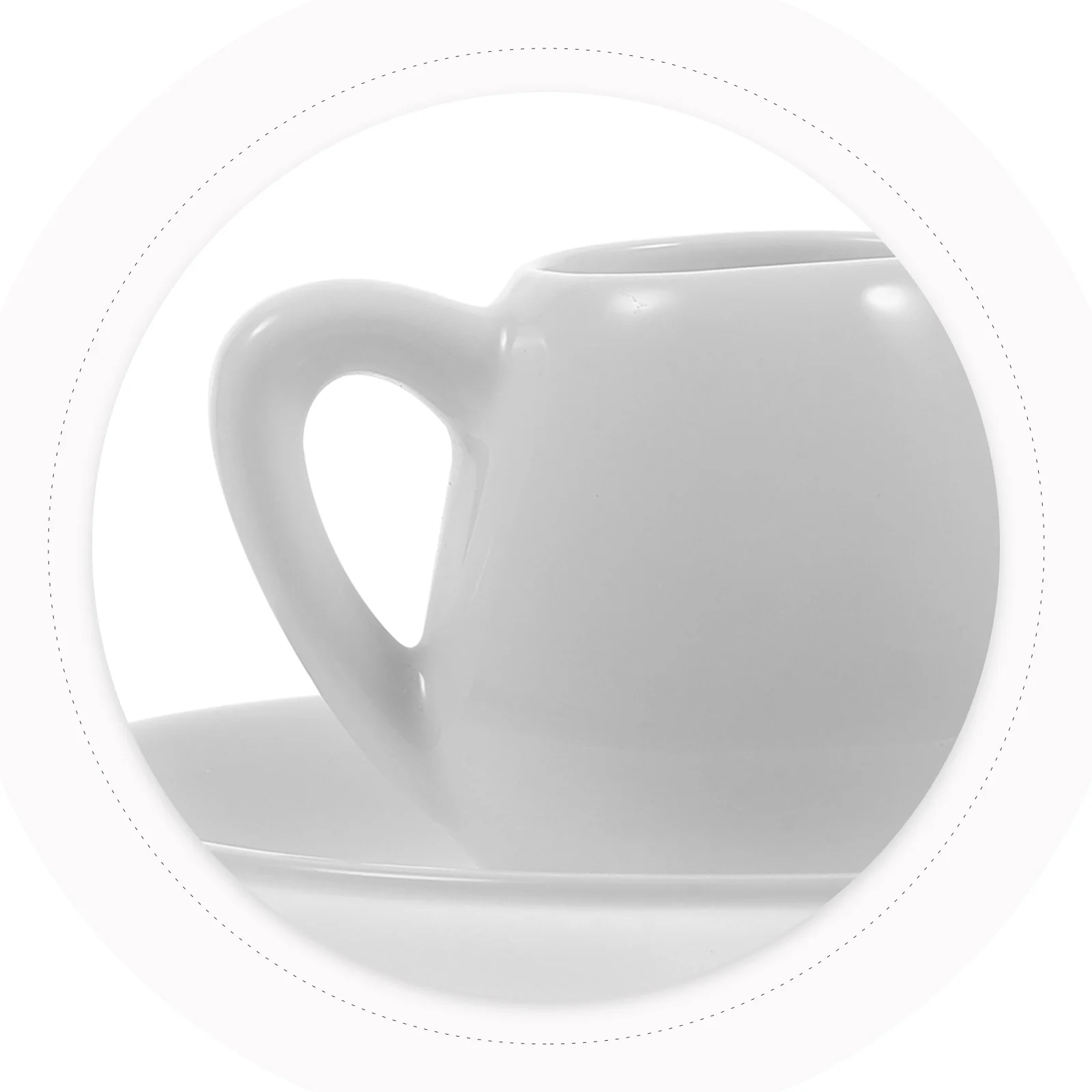 

1Set Ceramic Creamer Pitcher with Base Plate Stylish Milk Jug for Tea Coffee Syrup Gravy Boat Condiment Server Tableware