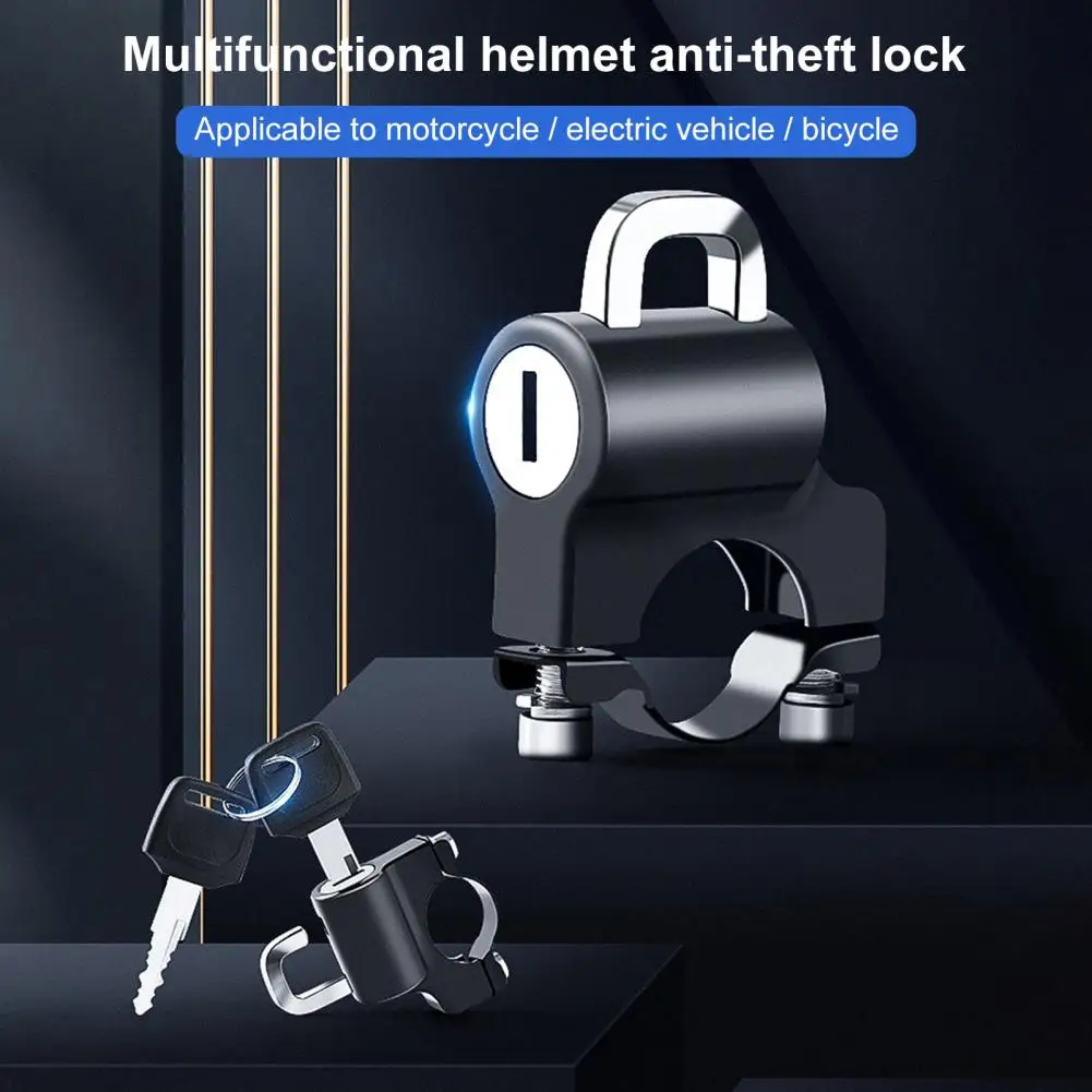 Bicycle Lock Metal Helmet Lock Solid Waterproof High Strength Anti-theft Helmet Lock for Cycling Bicycle Accessories