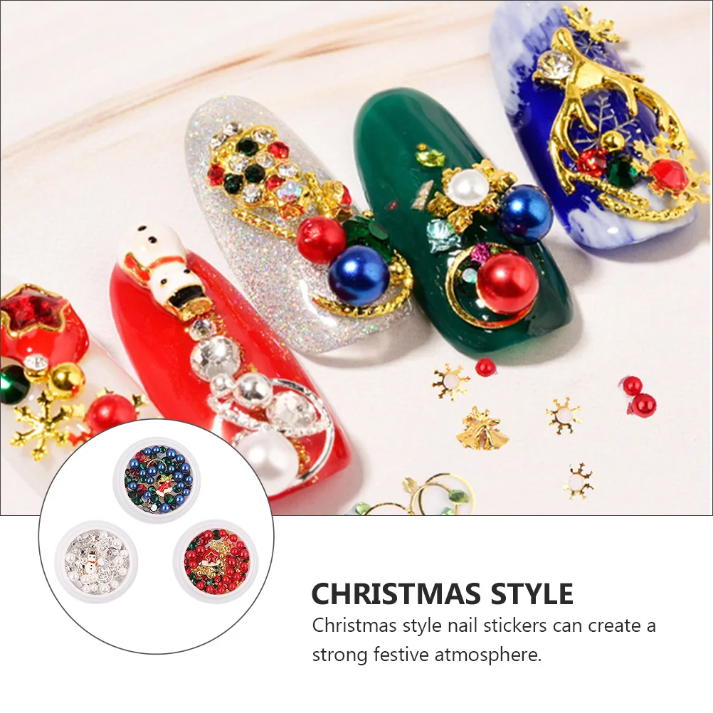 

Christmas Snowflake Nail Art Decor Alloy Glitter Patch For Manicure Diy Home Salon Use Nail Stickers Women Gift