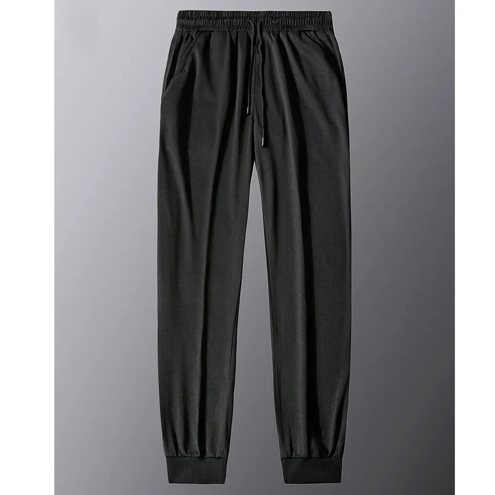

New Mens Ice Silk Fabric Sweatpants Men Sports Cool Summer Elastic Jogger Pants Men Quick Drying Breathable Running Trousers