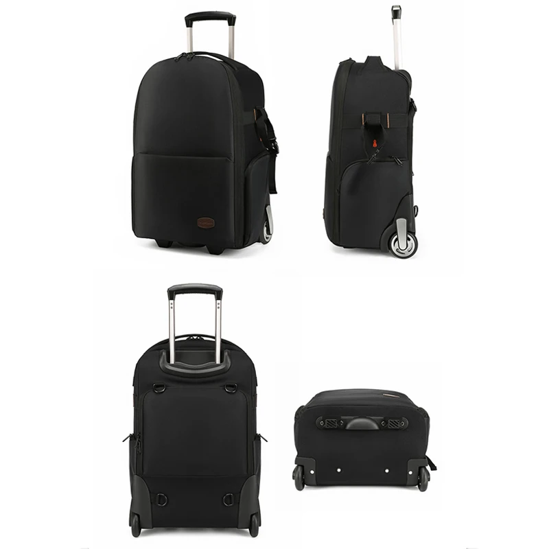 Professionelle Fotografentasche, Kamera-Trolley, Koffer auf Rädern, Trolley-Rucksack, Reisetasche, SLR-Gepäck, lässiger digitaler Rucksack