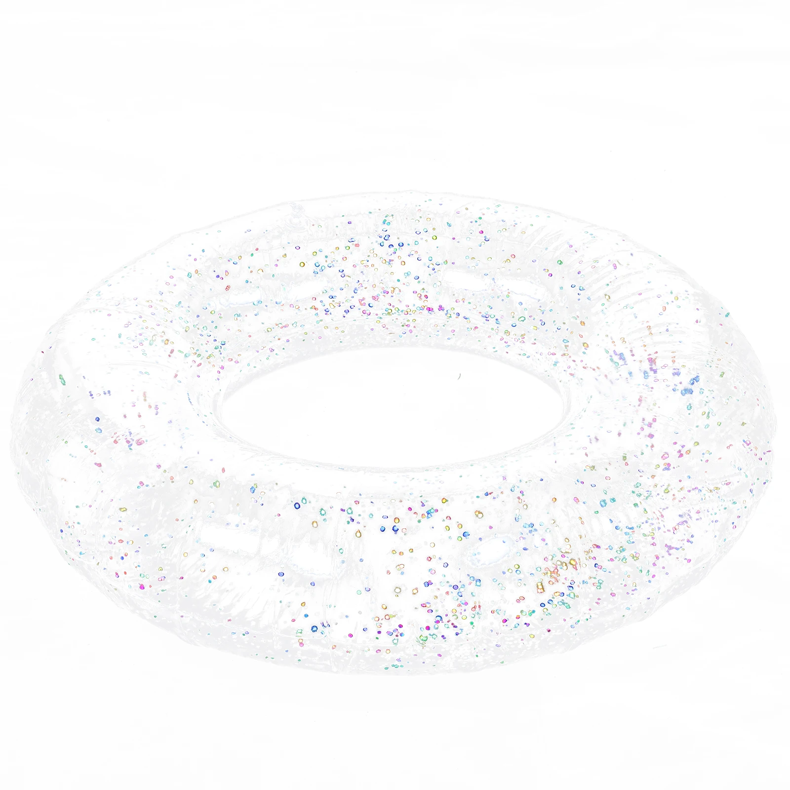 

Transparent Swimming Ring Pool Inflatable Float Tube Rings Glitter Beach Clear The