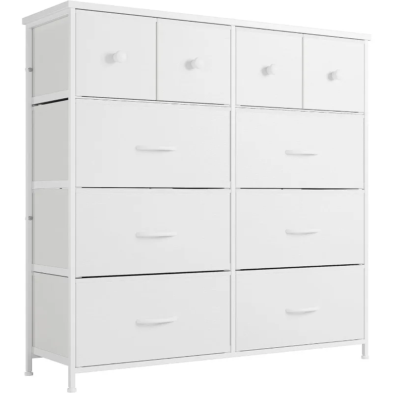 

Dresser for Bedroom with 10 Drawers, Storage Drawer Organizer, Tall Chest of Drawers for Closet, Living Room, Hallway