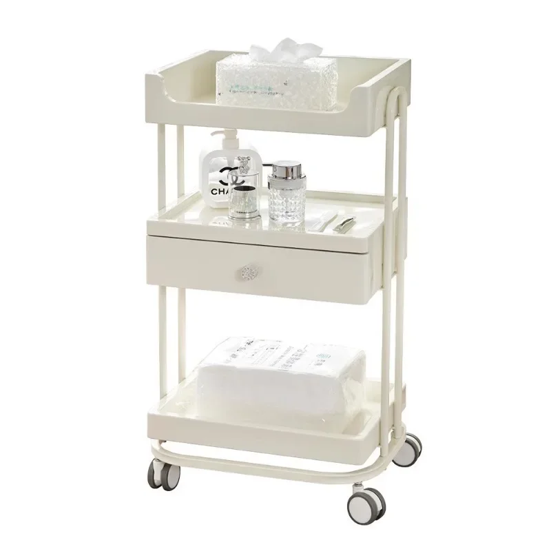 Beauty Utility Salon Trolley Equipment White Hair Rolling Tools Cart Storage Manicure Carrello Estetica Barbershop