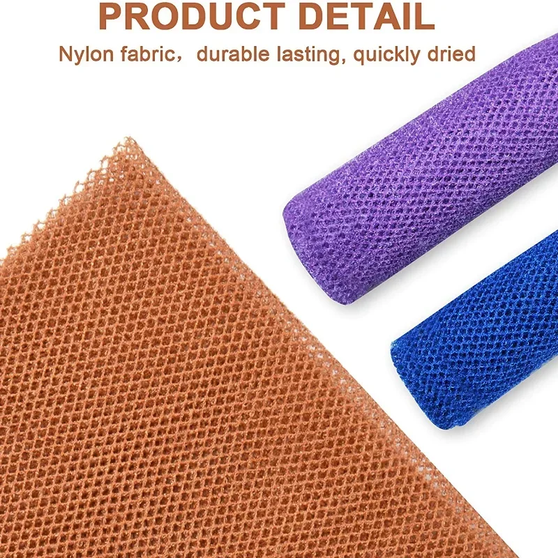 2Pcs African Net Sponge Exfoliating Body Net Scrubbing Wash Washcloth Bathing Sponge Shower Cleaning Tools