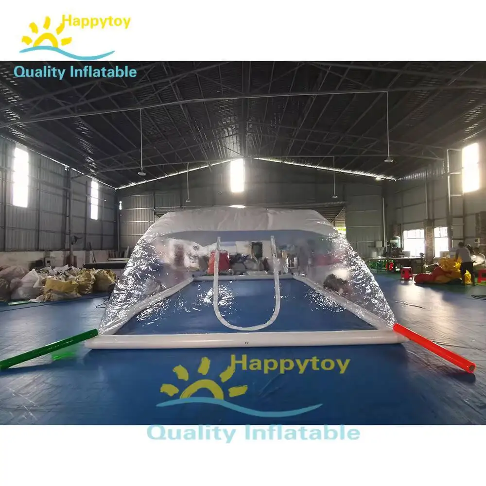 Tenda a cupola trasparente gonfiabile per esterni con copertura per piscina trasparente