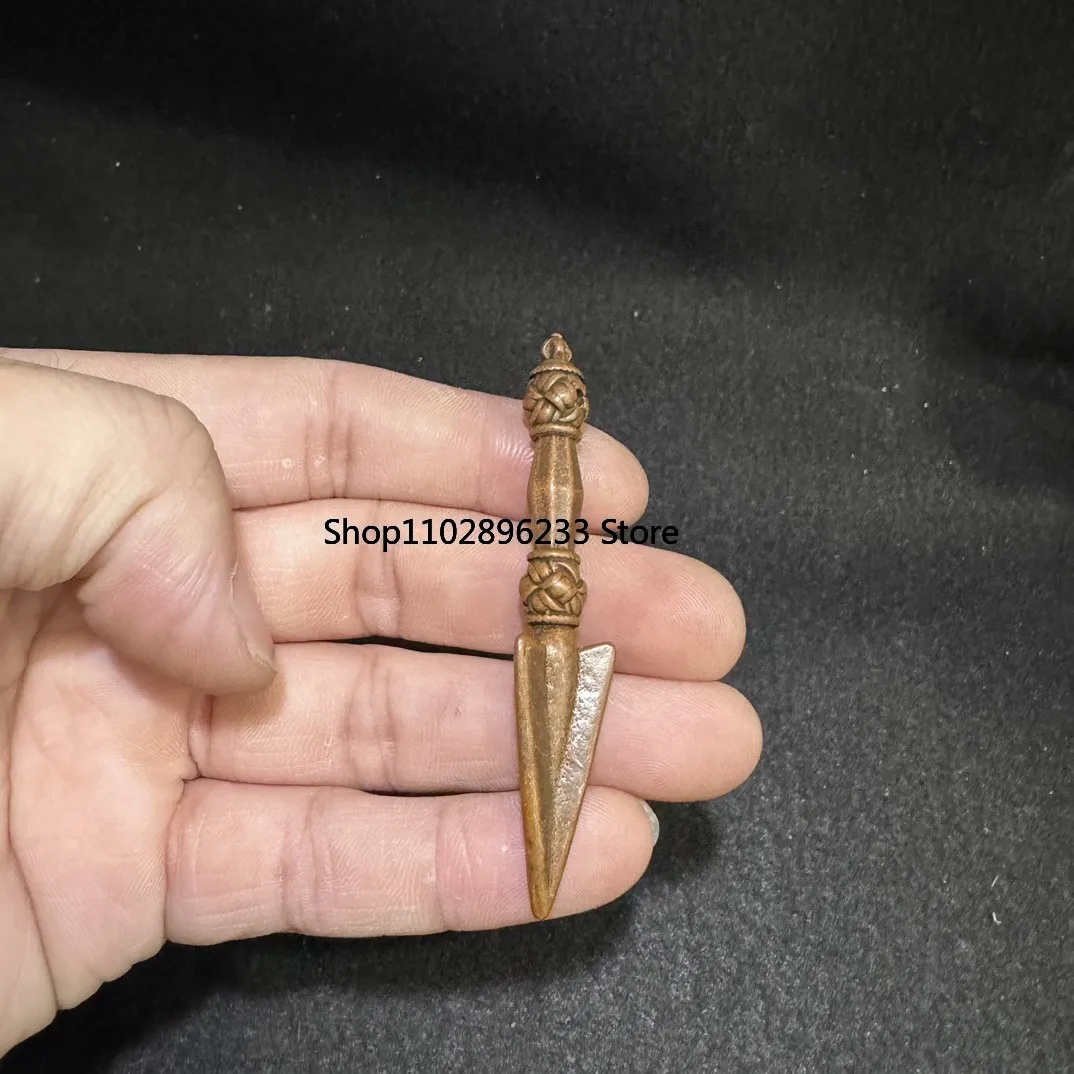 Tibetan mini copper vajra pestle, magic tool, tag, necklace, pendant, bracelet, Duobao accessories, clip pendant 60mm.