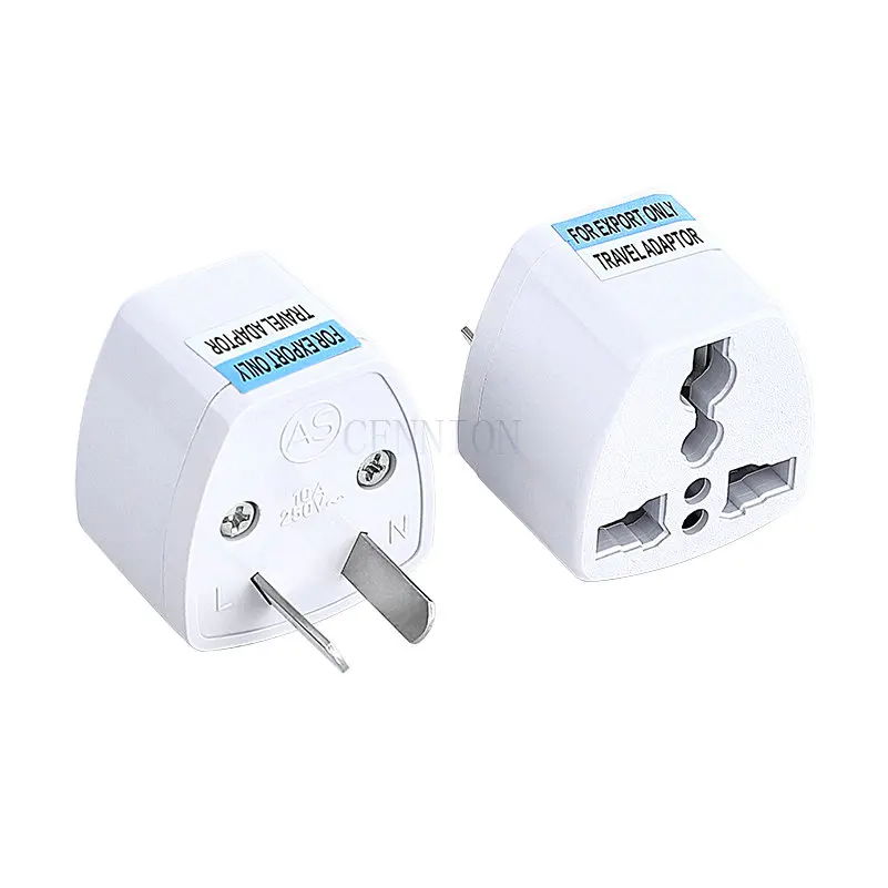 Iron CN AU US para EU KR RUS Power Plug Adapter, Adaptador de Viagem Conversor para Coréia Rússia Europa, 4.8mm AC DC