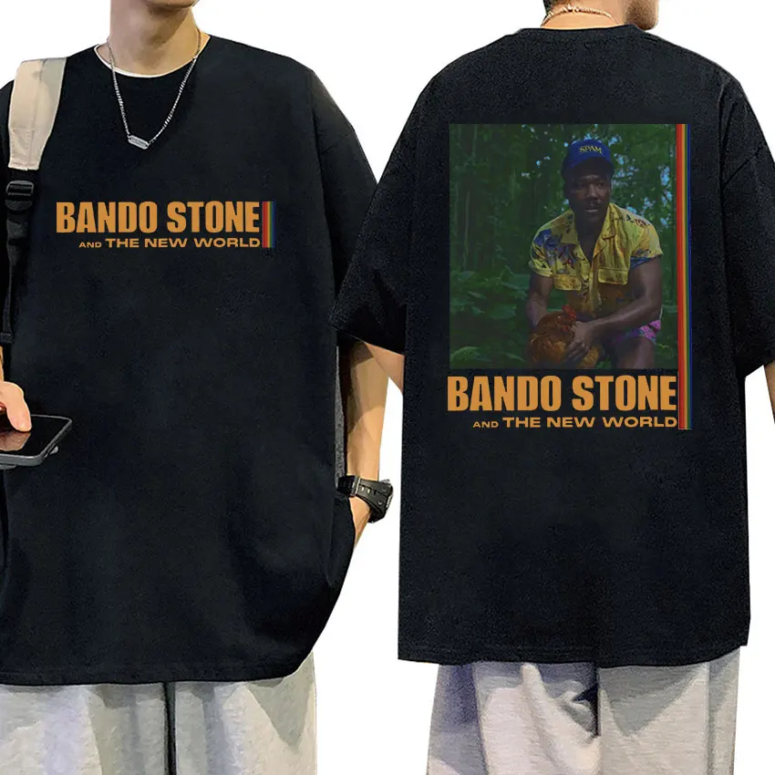 Футболка мужская с принтом «камень и мир», винтажная хлопковая с коротким рукавом, с принтом «Gambino», в стиле хип-хоп, уличная одежда, Y2k