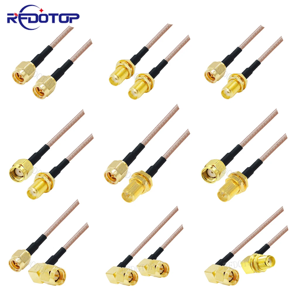 Image of 1Pcs RG316 SMA Typ Stecker auf SMA Stecker/Buchse SMA RG-316 RF Koaxialkabel Draht Zopf WIFI verlängerung Kabel