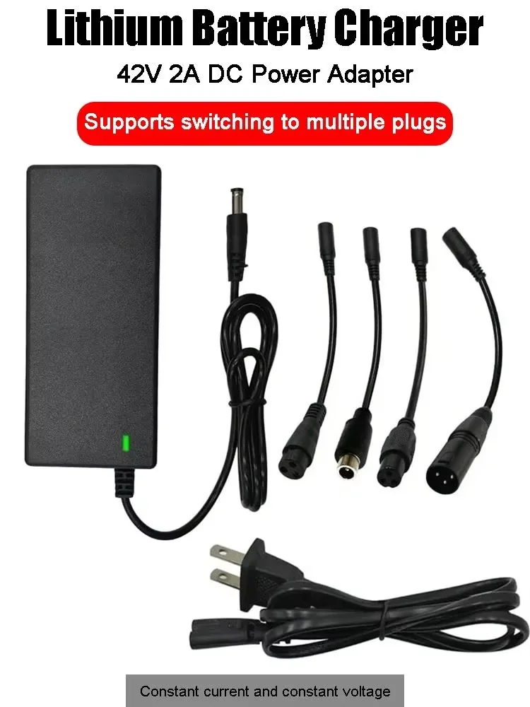 42V DC 2,1*5,5mm Netzteil Lithium-Batterie-Ladegerät Austauschbarer Stecker Netzteil AC100-240V Stecker-Netzteile