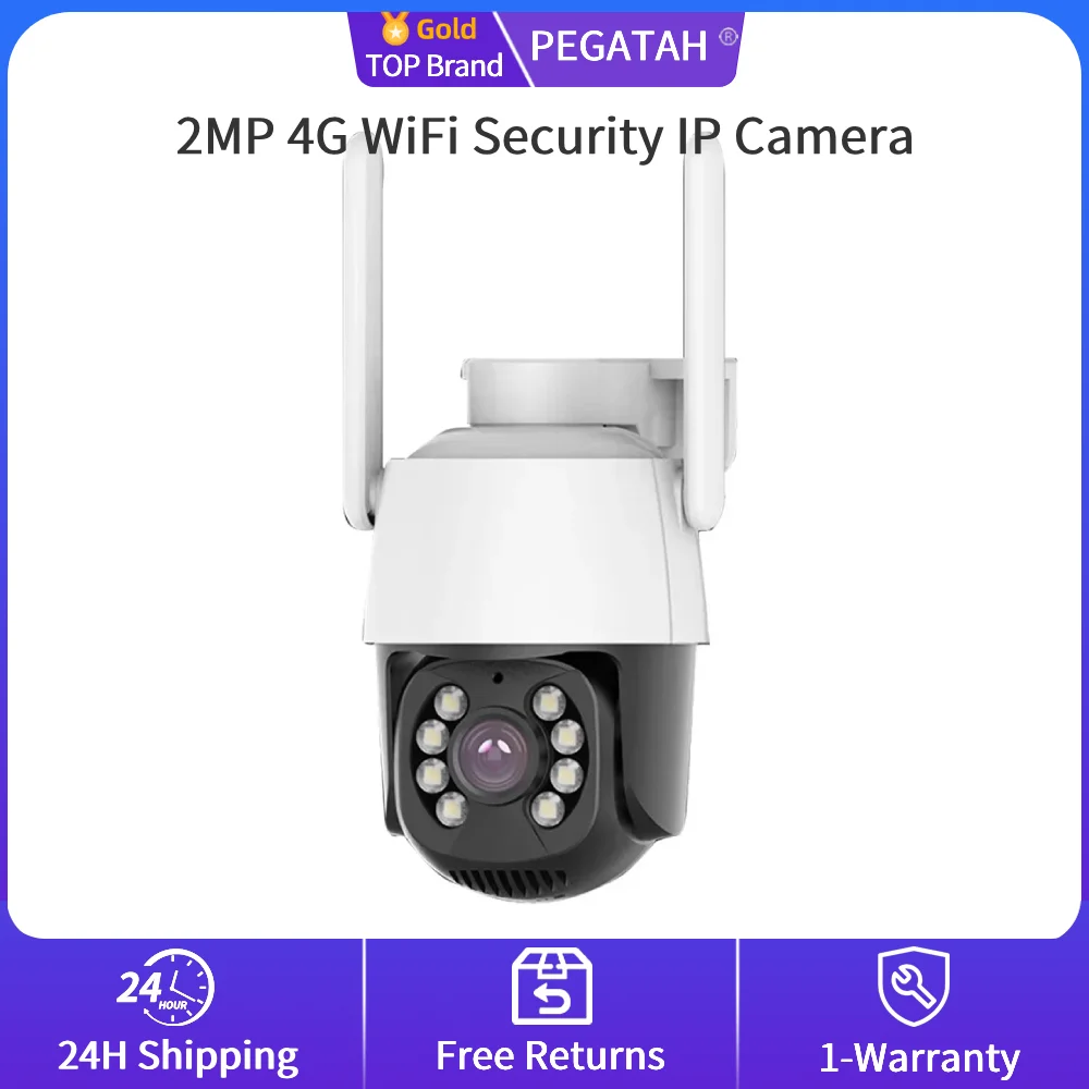 

PEGATAH HD 4G Wi-Fi камера IP-камера 360° ° Поворотный противоугонный монитор, камера видеонаблюдения с автоматическим отслеживанием, двусторонняя аудиокамера