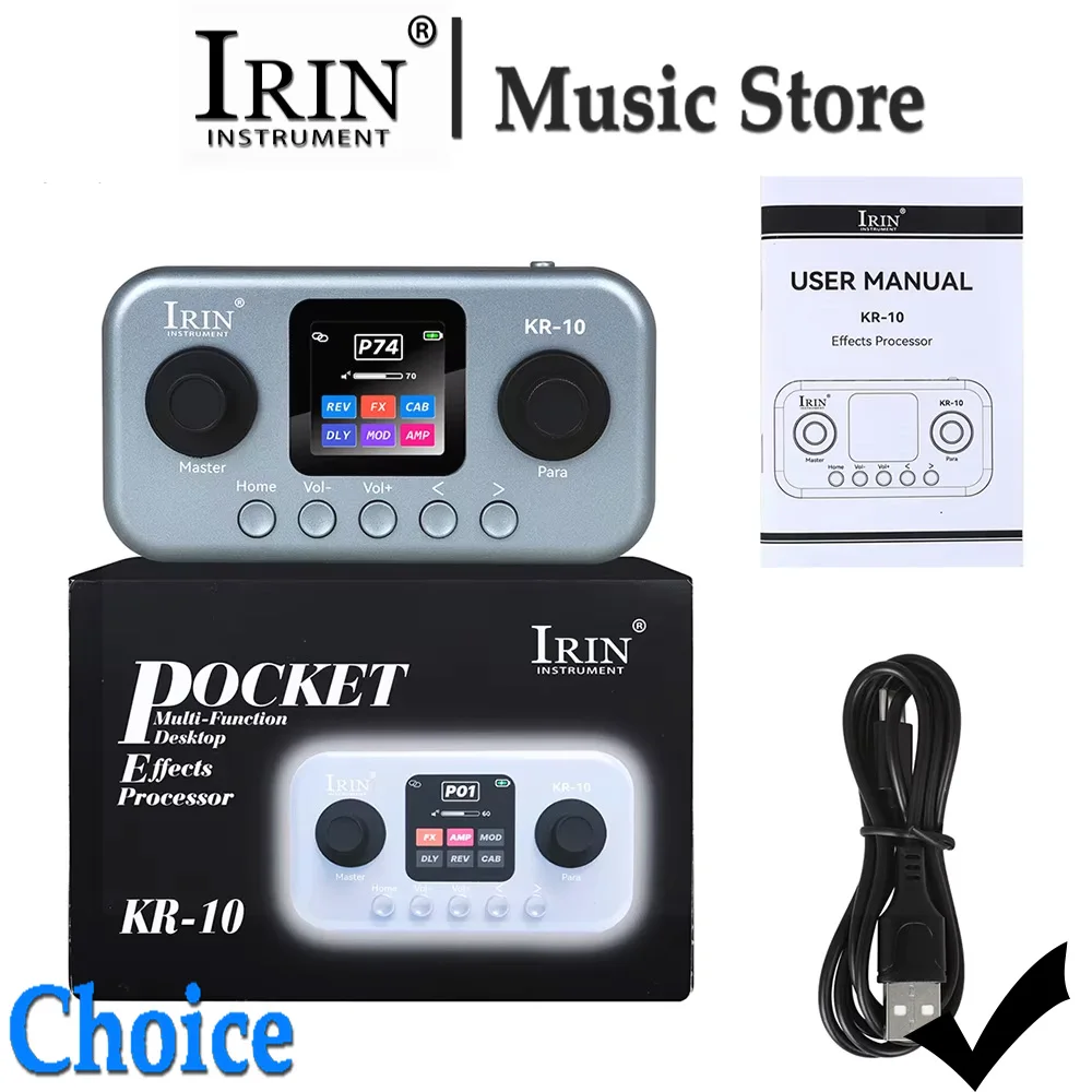 IRIN Effect Tool Desktop Guitar Bass Effect Tool Classic IR Tone Three Stage EQ Adjustment 5 Delay 6 Reverb Increase BANK Modes