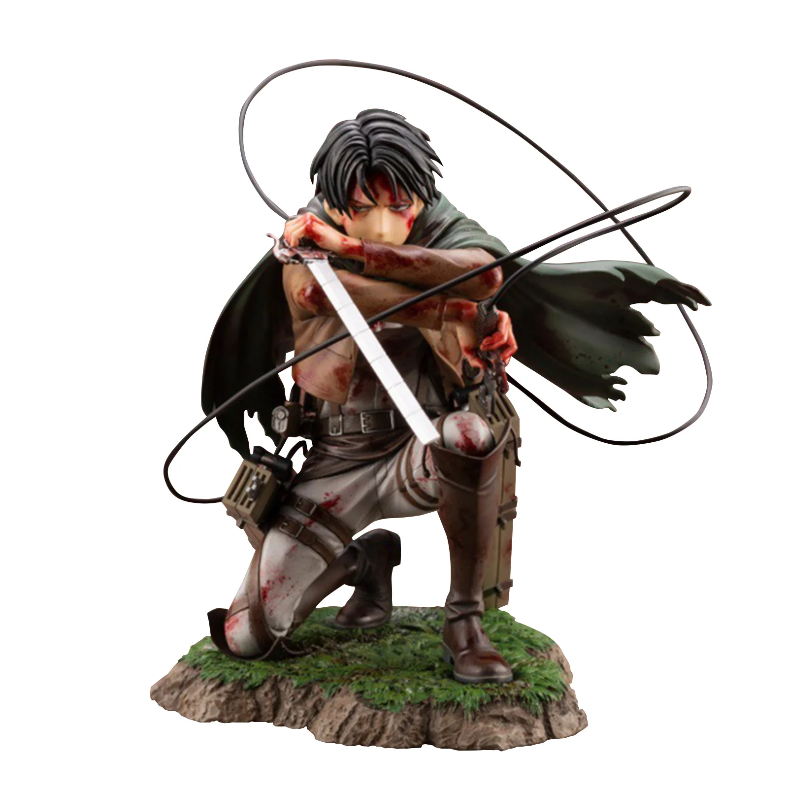 18cm Levi Anime Figure Package Levi PVC Movable Kneeling pose with a knife Action Figure Collection Model Toys Gift