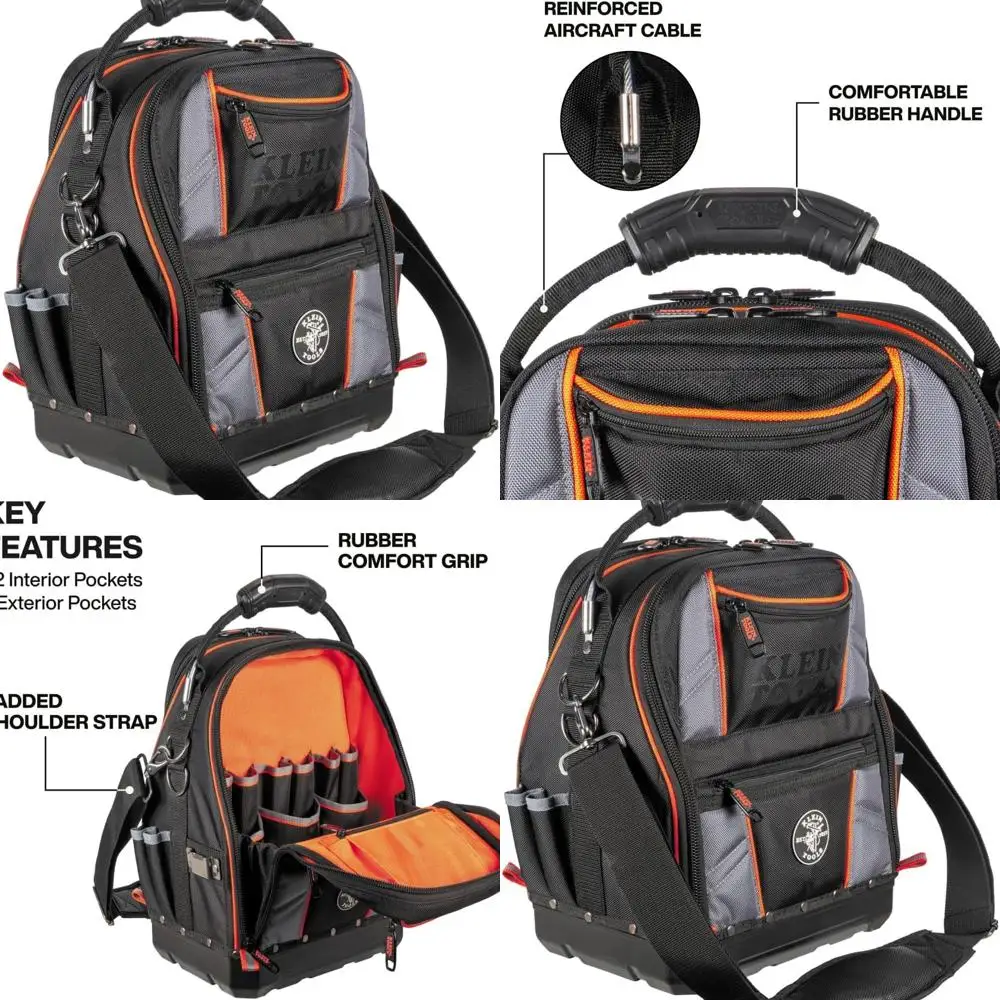 

39-Pocket Tool Bag Organizer for Electricians, HVAC & Plumbers, Dual-Sided Access