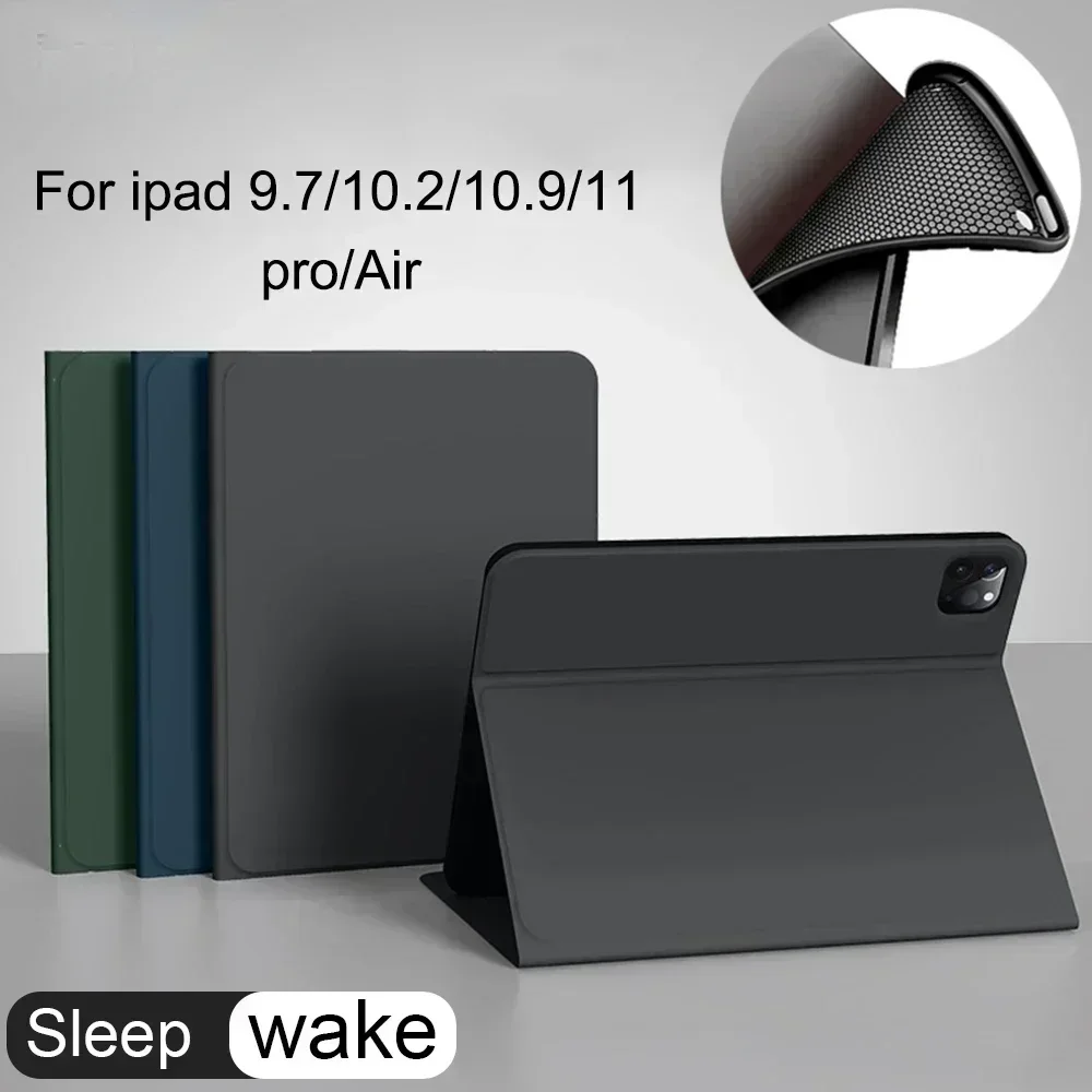 

Smart Sleep wake Case for Apple iPad Pro 11 2018 Skin friendly fabric protect cover adjustable stand fundas A1980 A2013 A1934