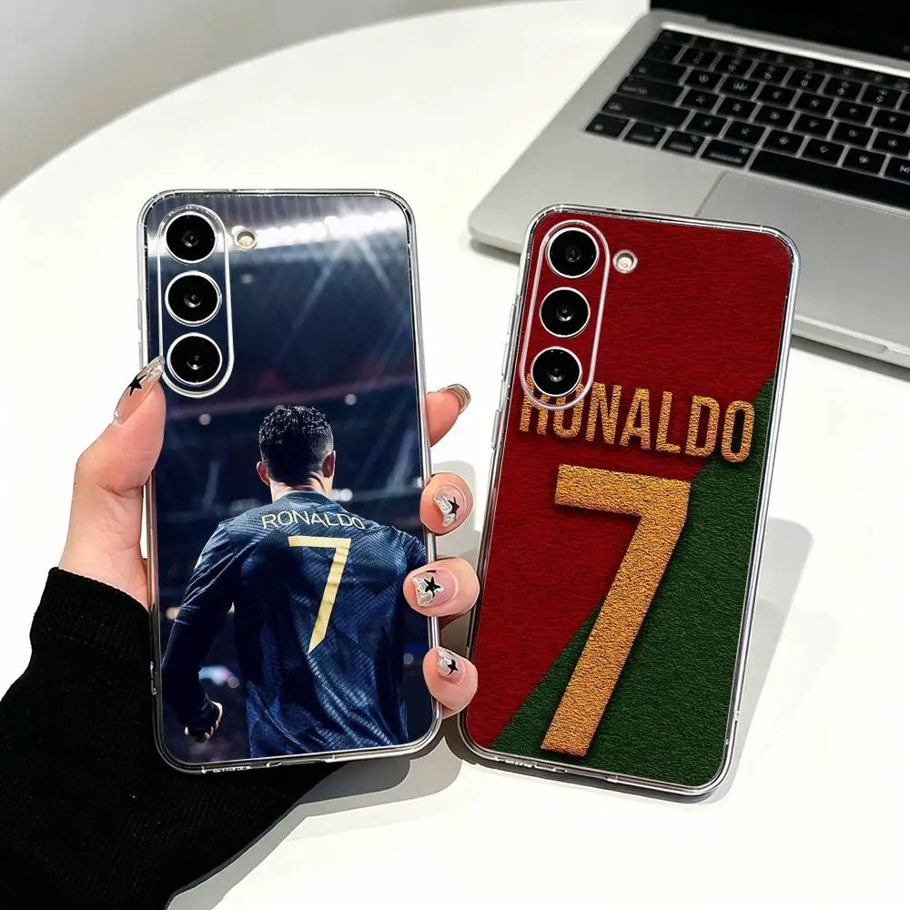 C-CristianoO R-Ronaldo Clear Soft Silicone Phone Case for Samsung Galaxy A71, A70, A52, A51, A40, A30