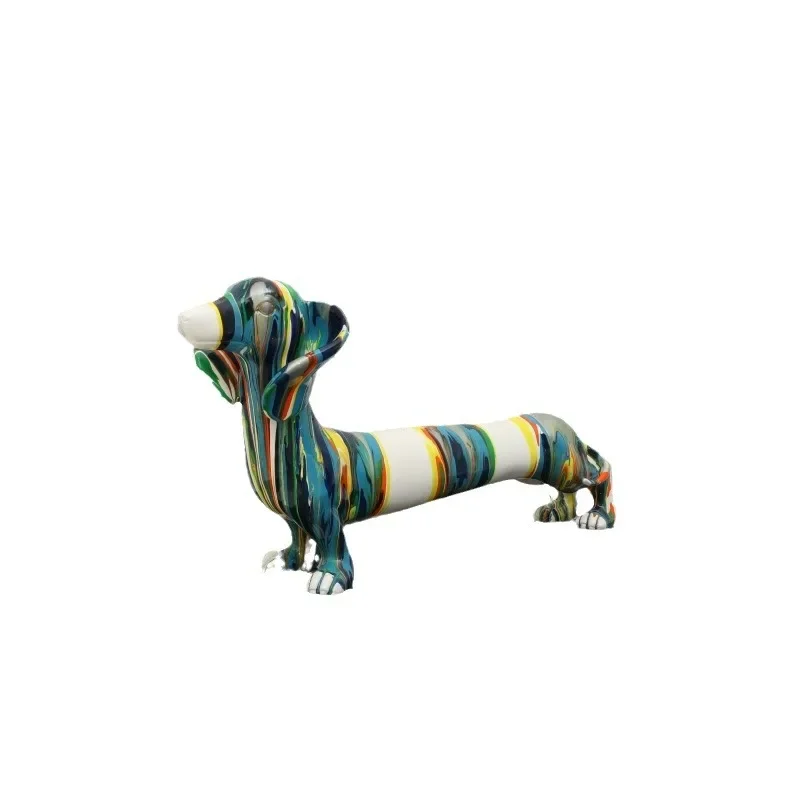 

Creative color animal dog resin handicraft ornament living room office home soft decoration gift ornament