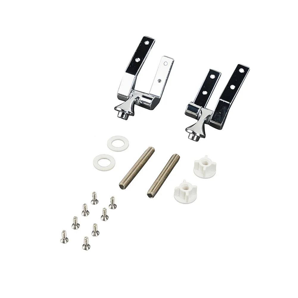 Zinc Alloy Toilet Seat Hinge Connector with Chrome Plated Cover Plate for Aesthetic and Functional Upgrade Silver