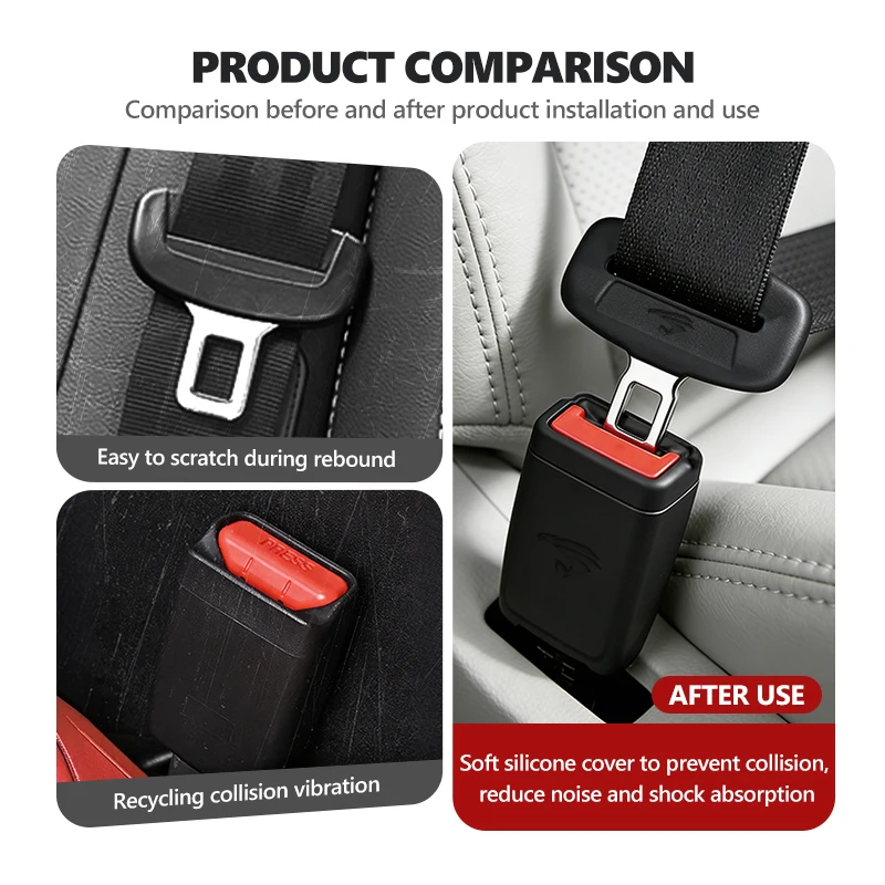 Silicone Car Seat Belt Buckle Protector Cover Auto Accessories For Toyota Harrier Camry Tacoma Venza C-HR Rav4 YARiS Corolla