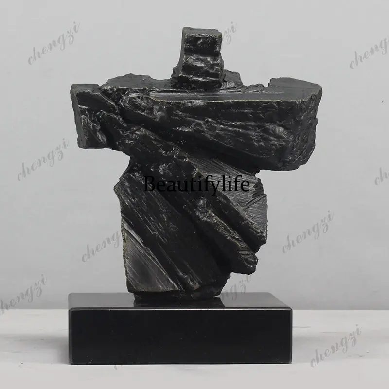 Sculpture, figure entrance ornament, living room abstract decoration, hotel light luxury soft decoration