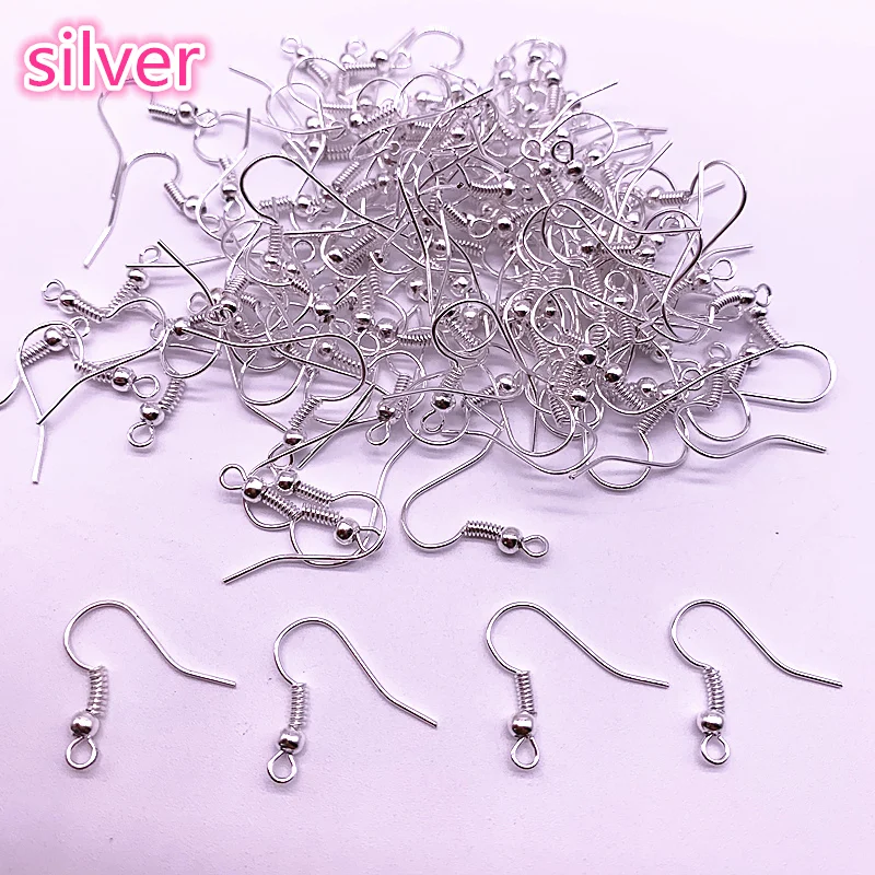 100pcs(50pair) 17x20mm Earring Findings Earrings Clasps Hooks Fittings DIY Jewelry Making Alloy Hook Drop earrings Accessories