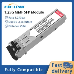 Módulo da fibra ótica para o interruptor, transceptor do LC, 1.25G, SX, 850nm, 550M, 1G, SFP, para Cisco, Mikrotik, ubiquiti, interruptor do Ethernet do gigabit